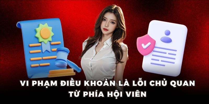 Vi phạm điều khoản là lỗi chủ quan từ phía hội viên